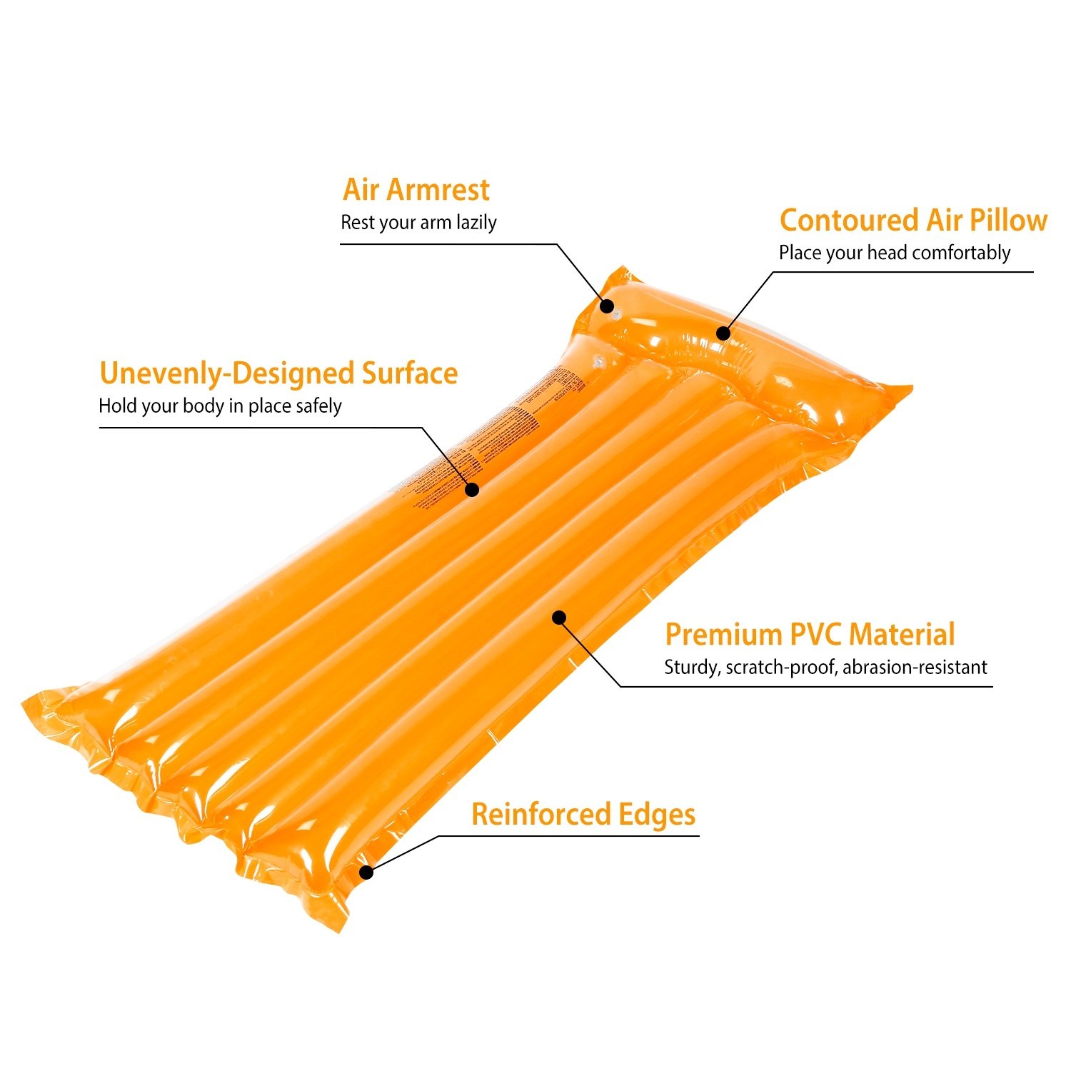 Inflatable Matis Raft Inflatable Pool Float Raft Foldable Float Lounge Chair Swimming Pool ...